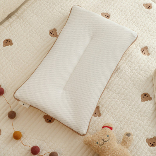 Baby Breathable Sweat Absorbing Embroidery Flat Pillow